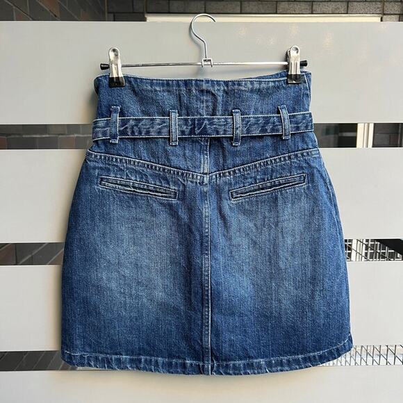 The Kooples Western Double Buckle Denim Mini Skirt Size 1 (Small) - Picture 3 of 7